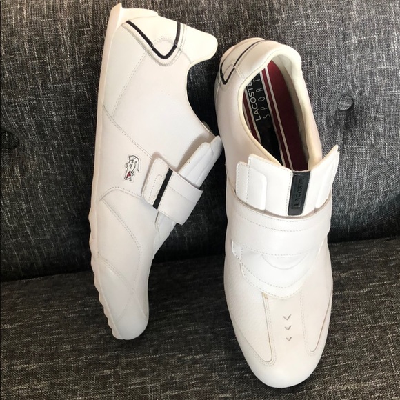 Mens Lacoste Sport Velcro Sneaker White 